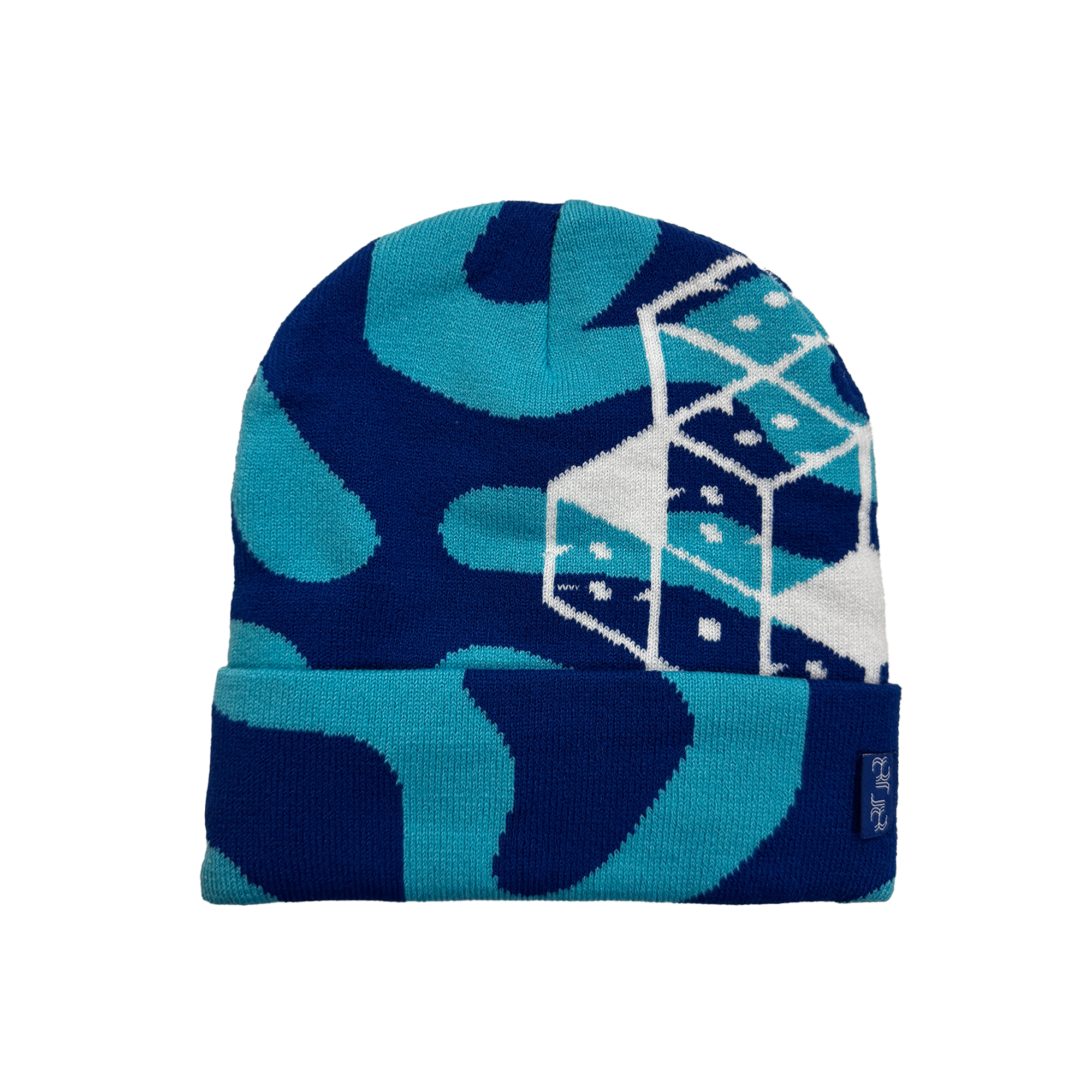 808 Blue Trippy Beanie