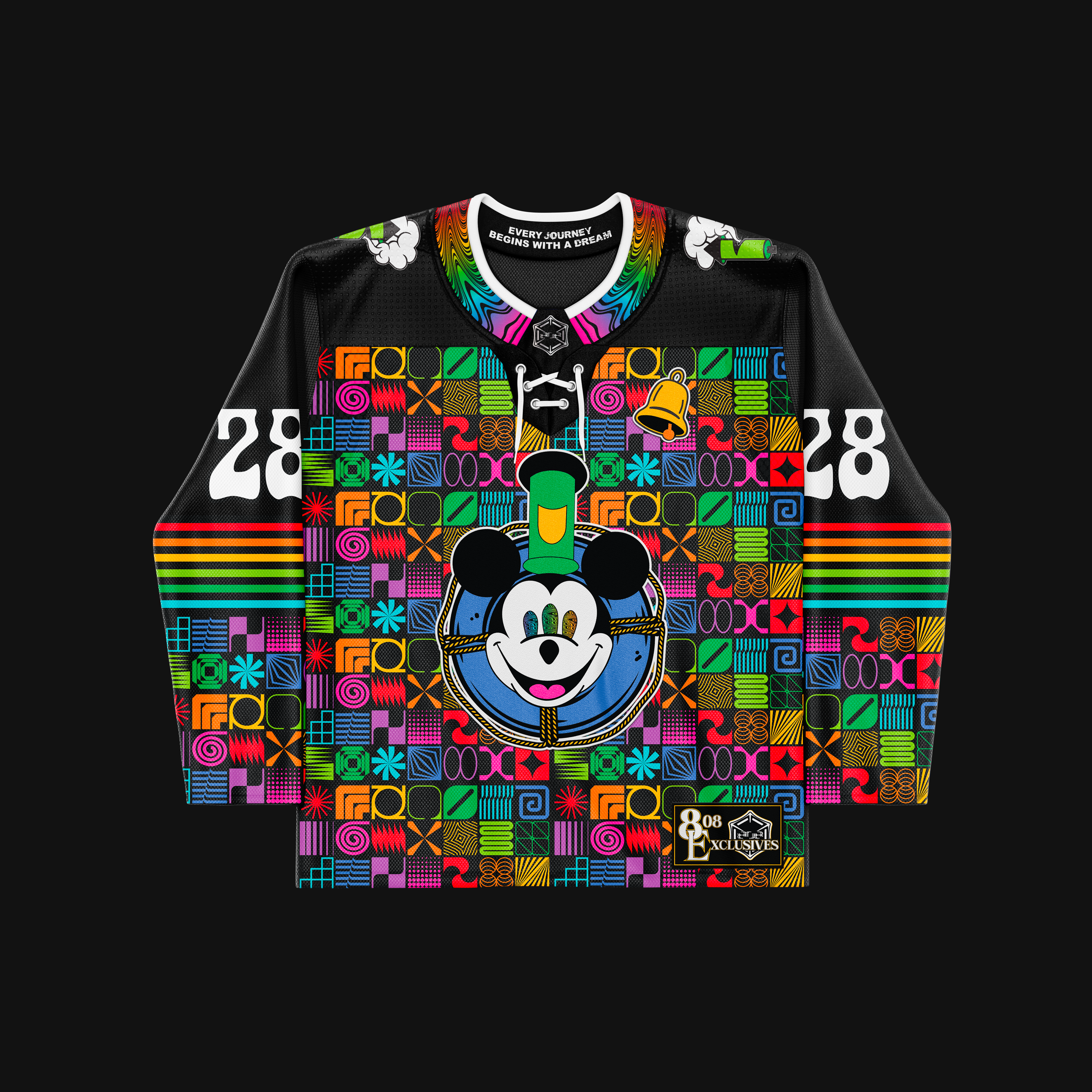 Rainbow Glitchboat Hockey - LE 50
