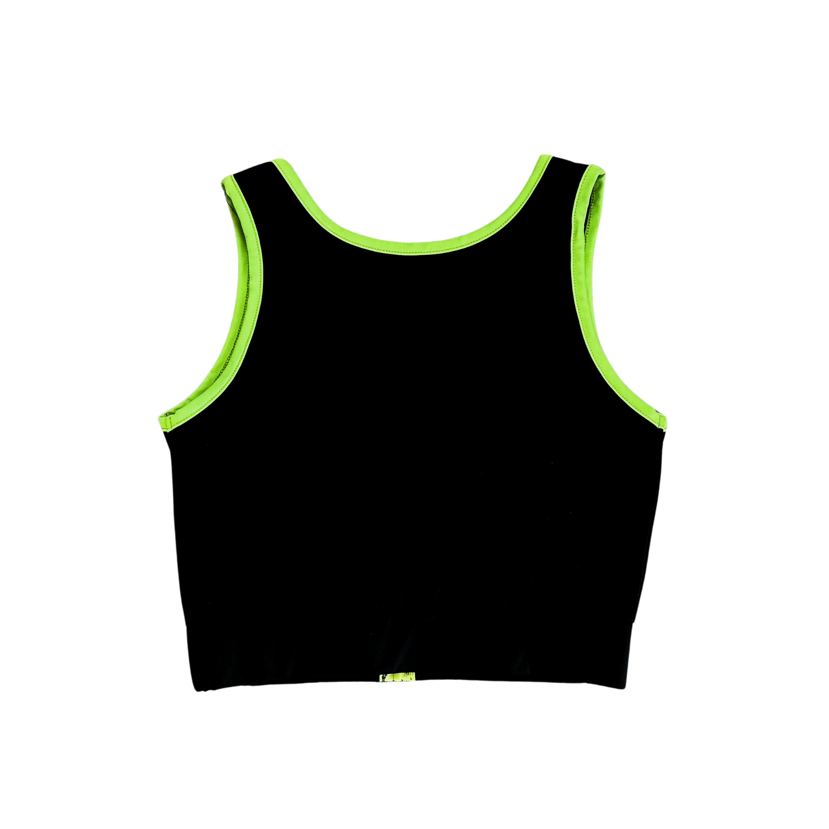GREEN ACCENT ZIP-UP TOP