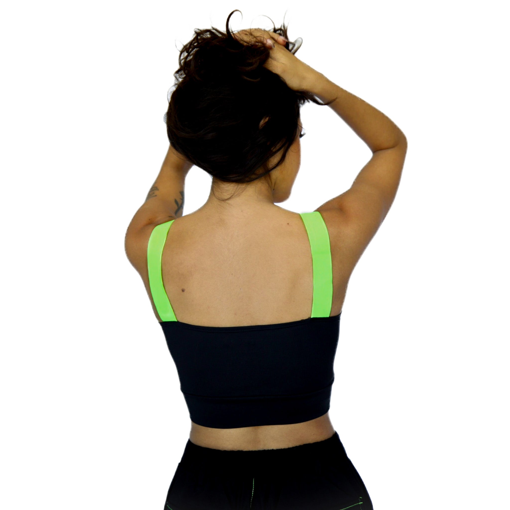 GREEN ACCENT TACTICAL LACE-UP TOP