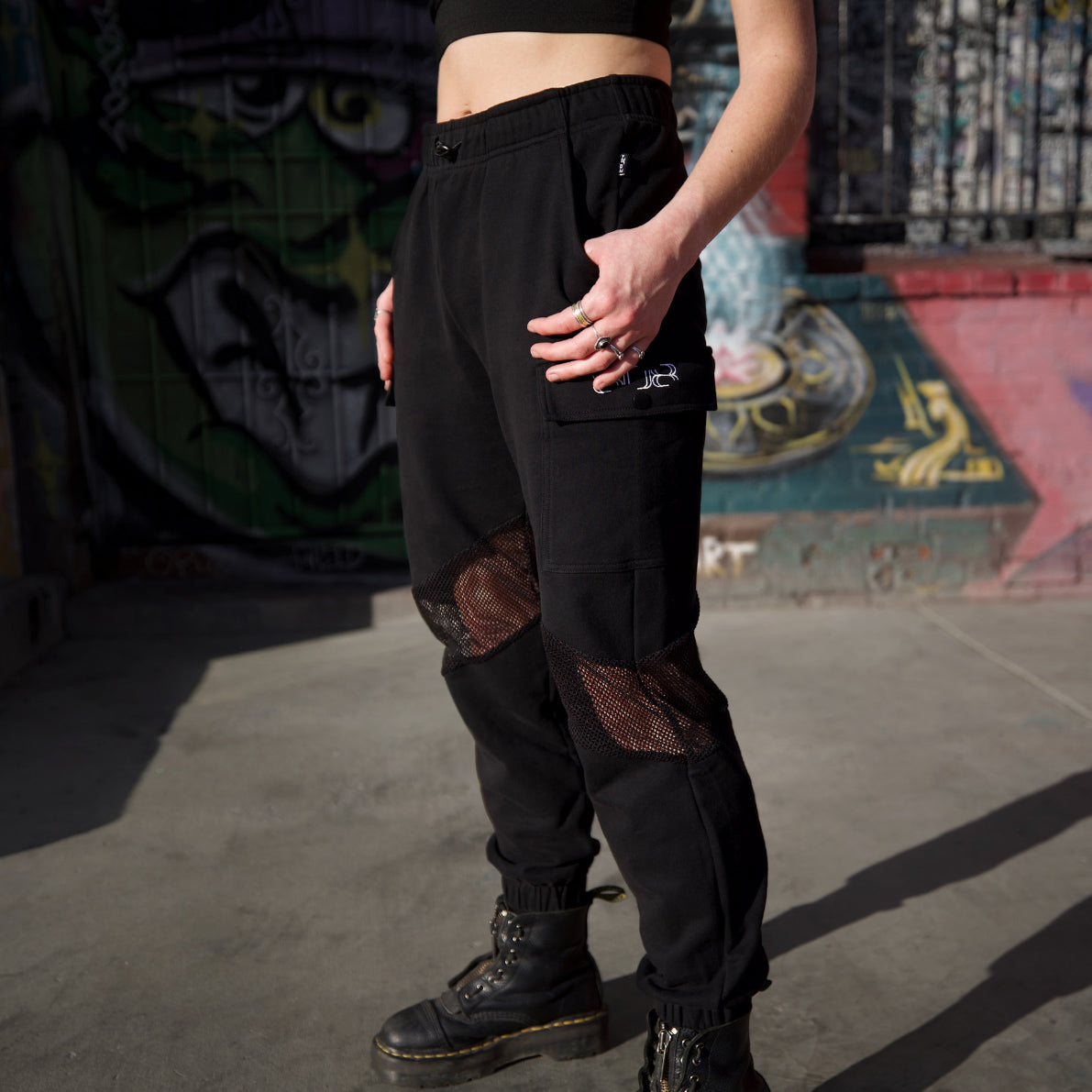 CARGO JOGGERS WITH MESH PANELS