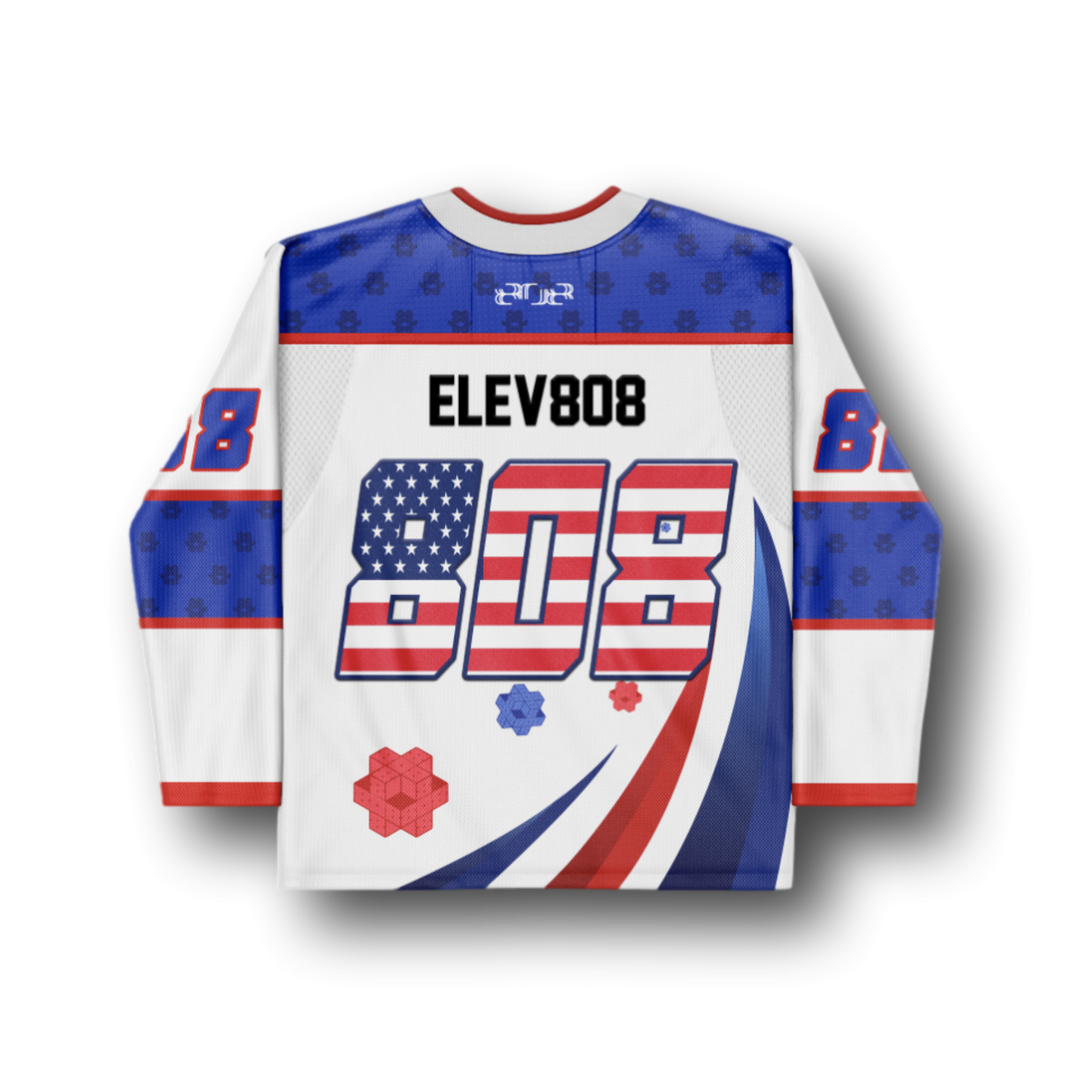 USA 808 White Hockey Jersey - LE75