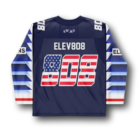 USA 808 Blue Hockey Jersey - LE75