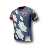 USA 808 Blue and White Cube Soccer Jersey - LE75
