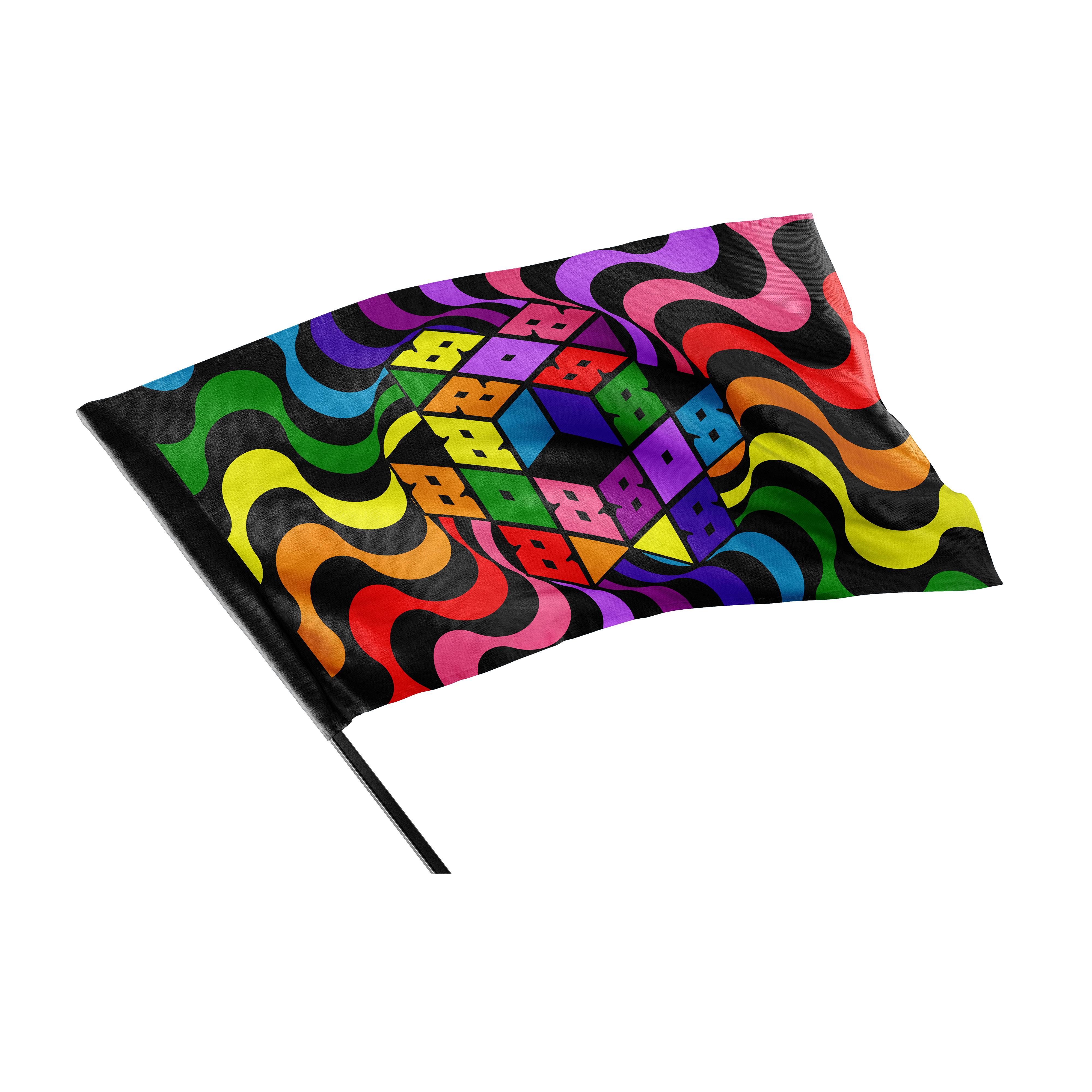 Trippy Gilbert Baker Pride Flag