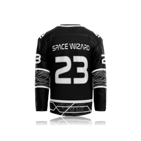 SPACE WIZARD BLACK HOCKEY JERSEY LE 75